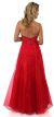 Strapless A-line Layered Beaded Organza Prom Dress back